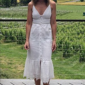 White lace midi